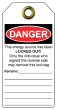 Danger - Locked out Tuff Tags (Pack of 10)