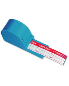  200 Lockout Labels 38mm x 25mm s/a with free dispenser 