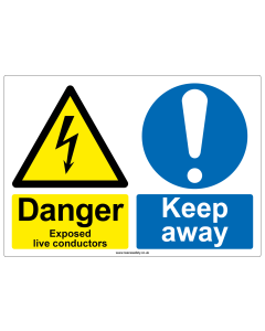 "Danger, live conductors" Safety Sign