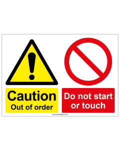 "Caution, Do not start" Safety Sign