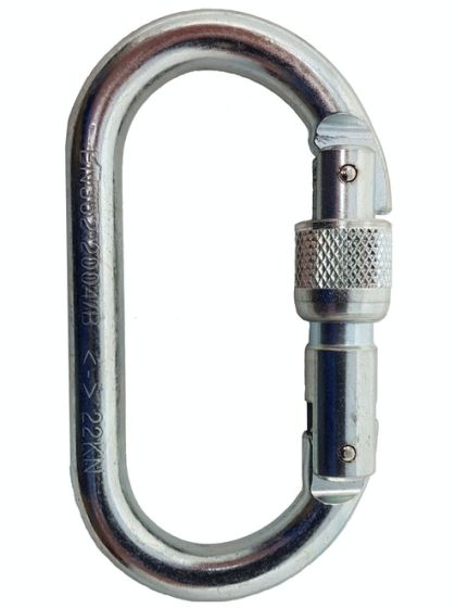 Foin 10mm Steel Oval Screwgate Karabiner