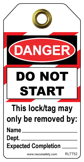 Danger - Do Not Start Tuff Tags (Pack of 10)