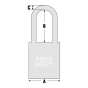 Brass 32mm body Safety Padlock_Medium