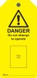 Photo ID Lockout Tag - 'Danger Do Not Attempt to Operate' - 10 Pack