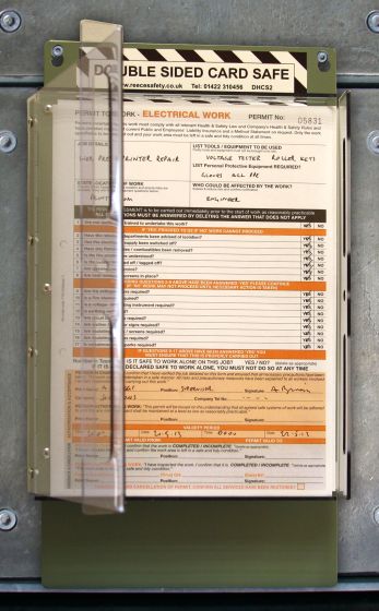 Card Safe - hinged for double side viewing 