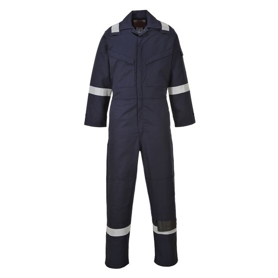 Arc Flash Coverall Navy with High vis Tape 8.6-13.6 Cal