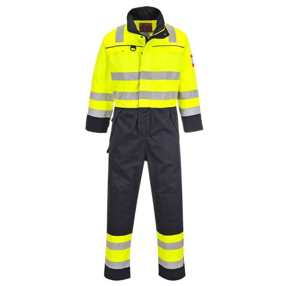 Arc Flash Yellow/Navy Two tone Coverall 13-14 cal/cm2