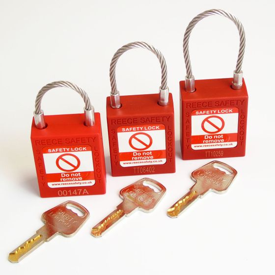 Safety Padlock with Cable Shackle